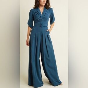 Miss Candyfloss Blue Retro Gigi Jumpsuit